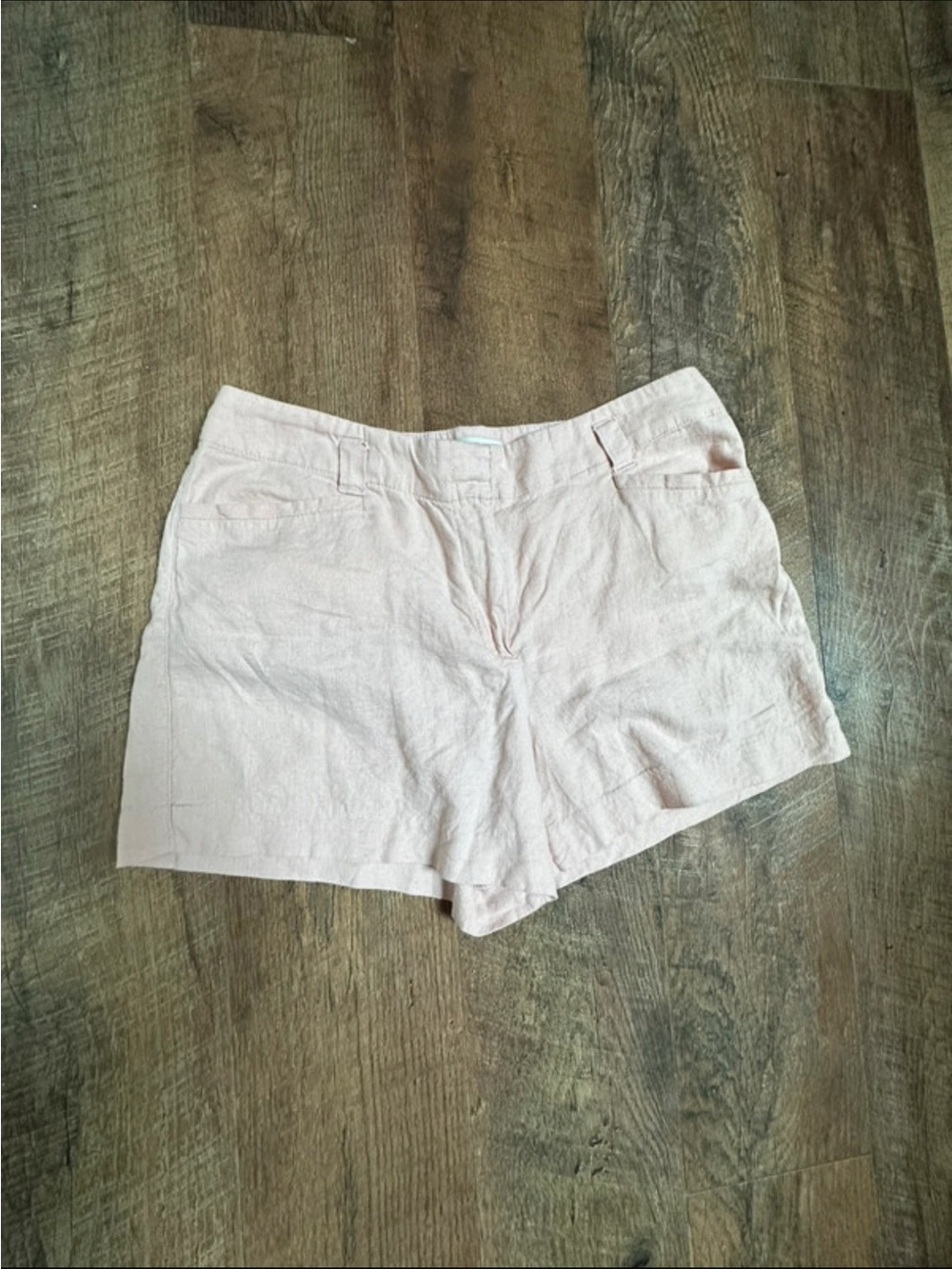 Light Pink Women’s Linen Blend Shorts